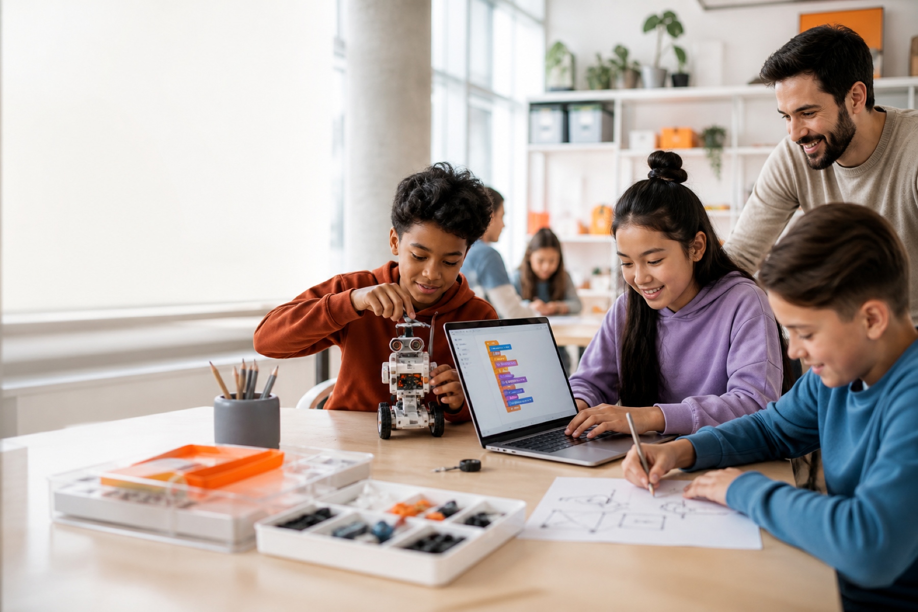 Kids Coding digital transformation concept